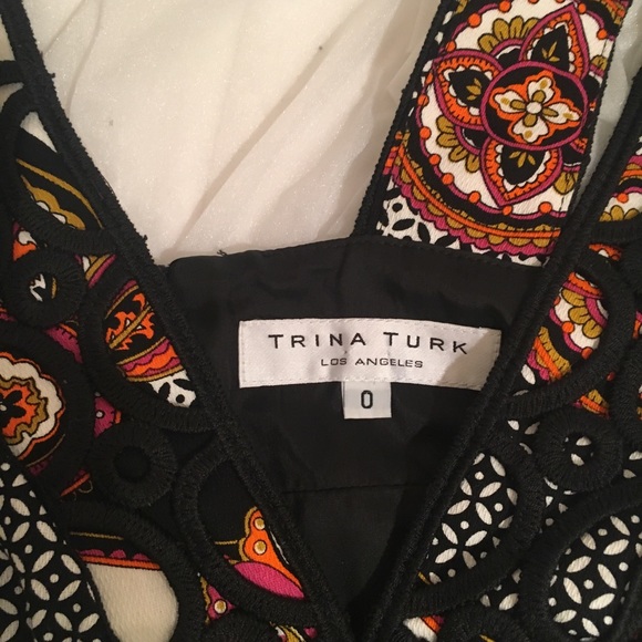 Trina Turk Cotton Sheath Dress Medallion P… - Picture 7 of 8